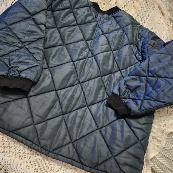 Vintage 80s K Brand Quilted Jacket Penguin 3XL Made In USA Cooler Jacket - Picture 10 of 13